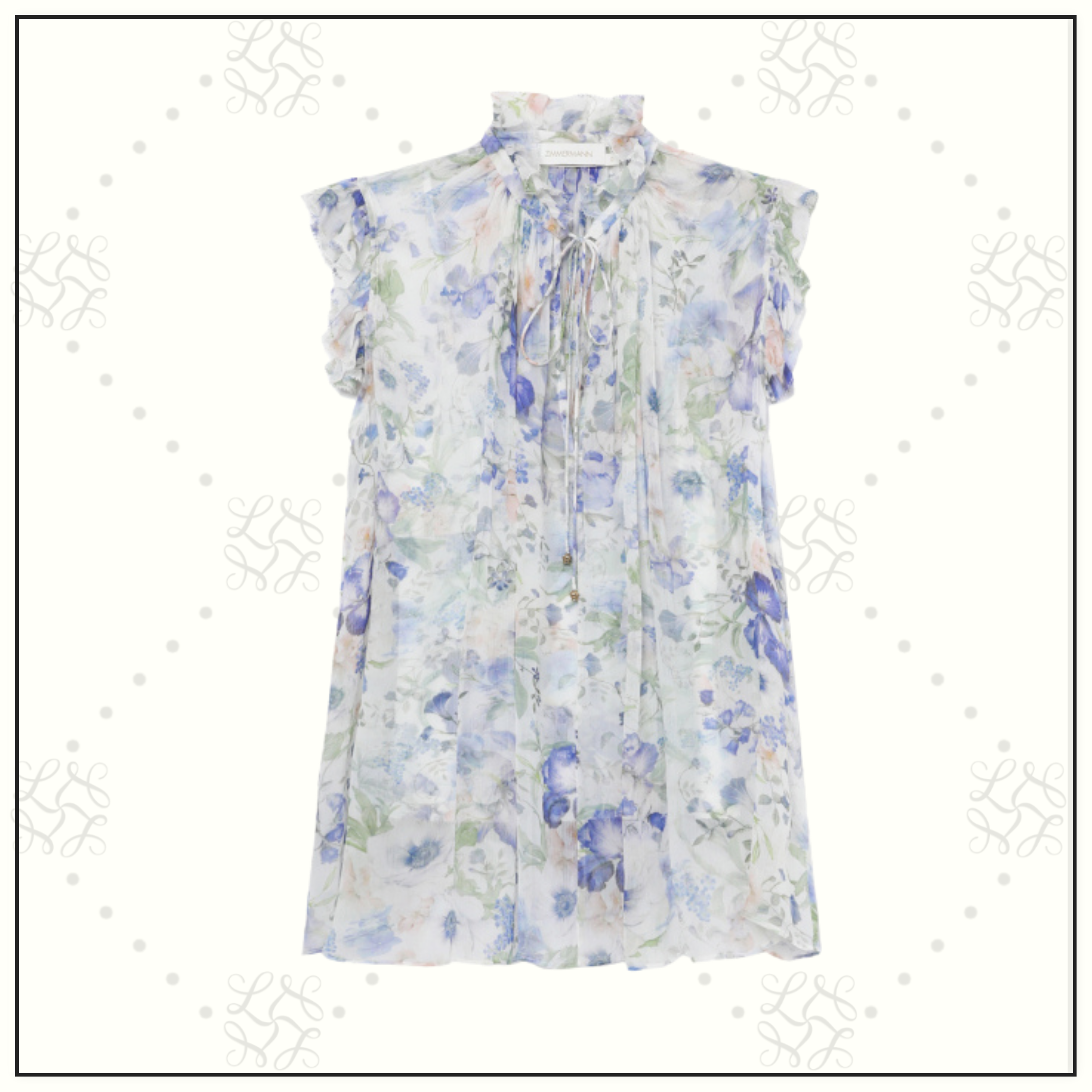 NATURA FRILLED BLOUSE