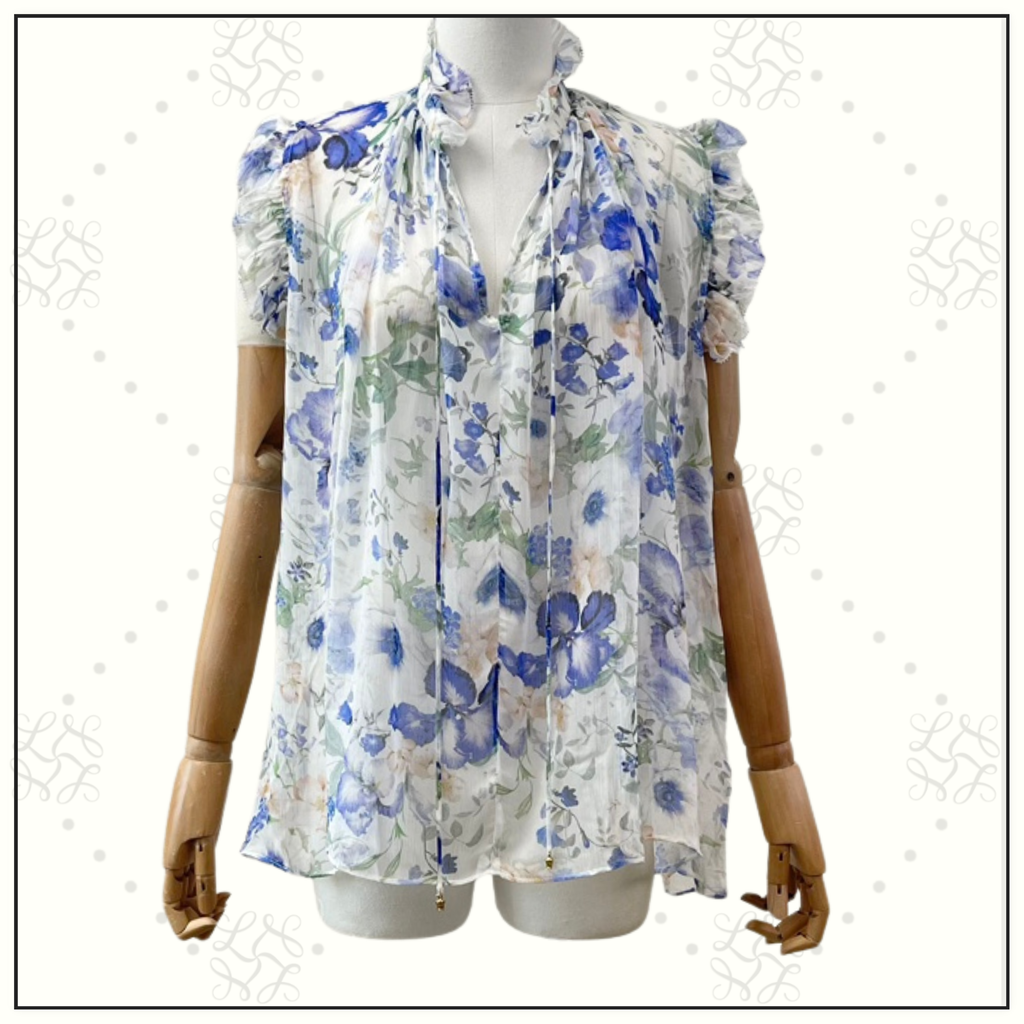 NATURA FRILLED BLOUSE