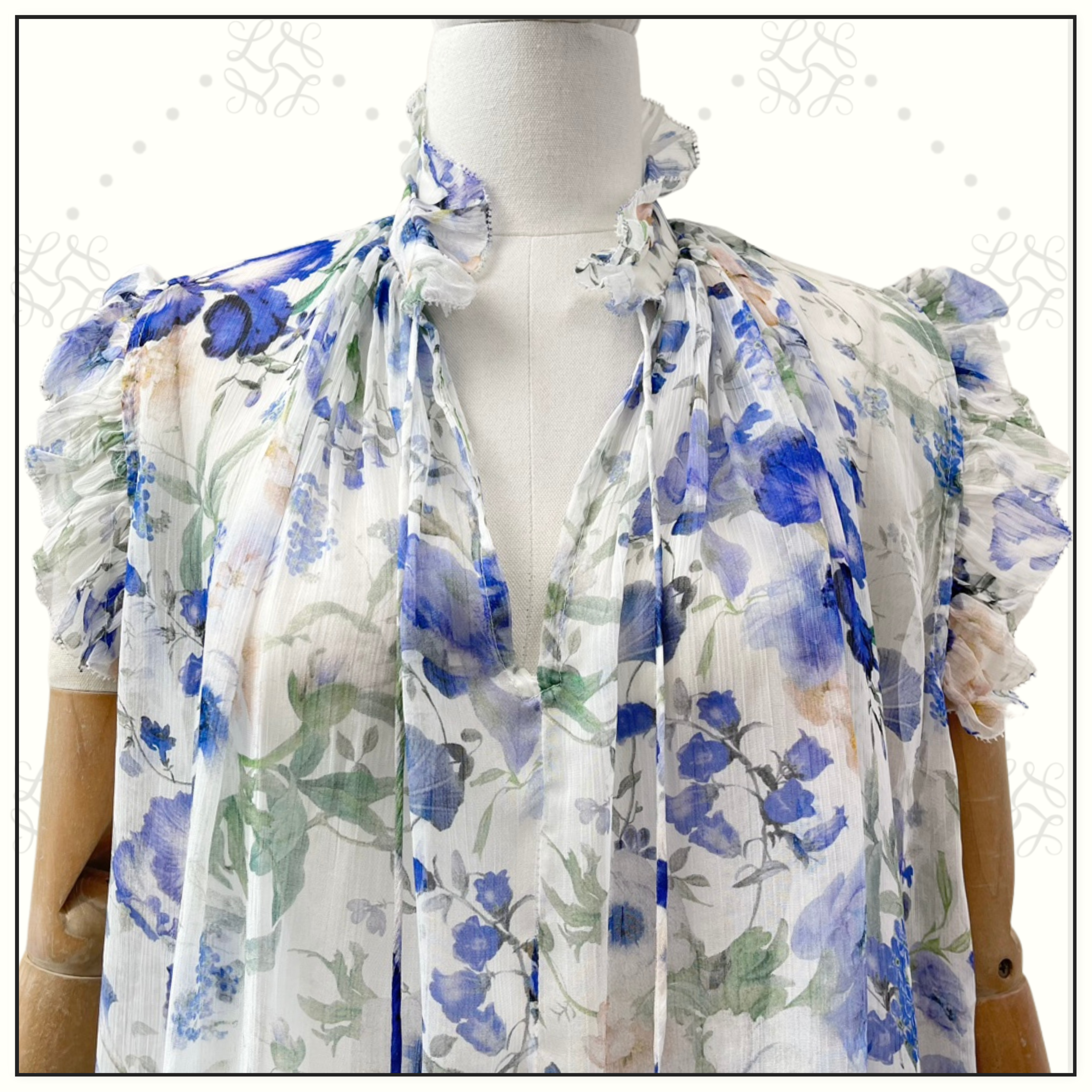 NATURA FRILLED BLOUSE