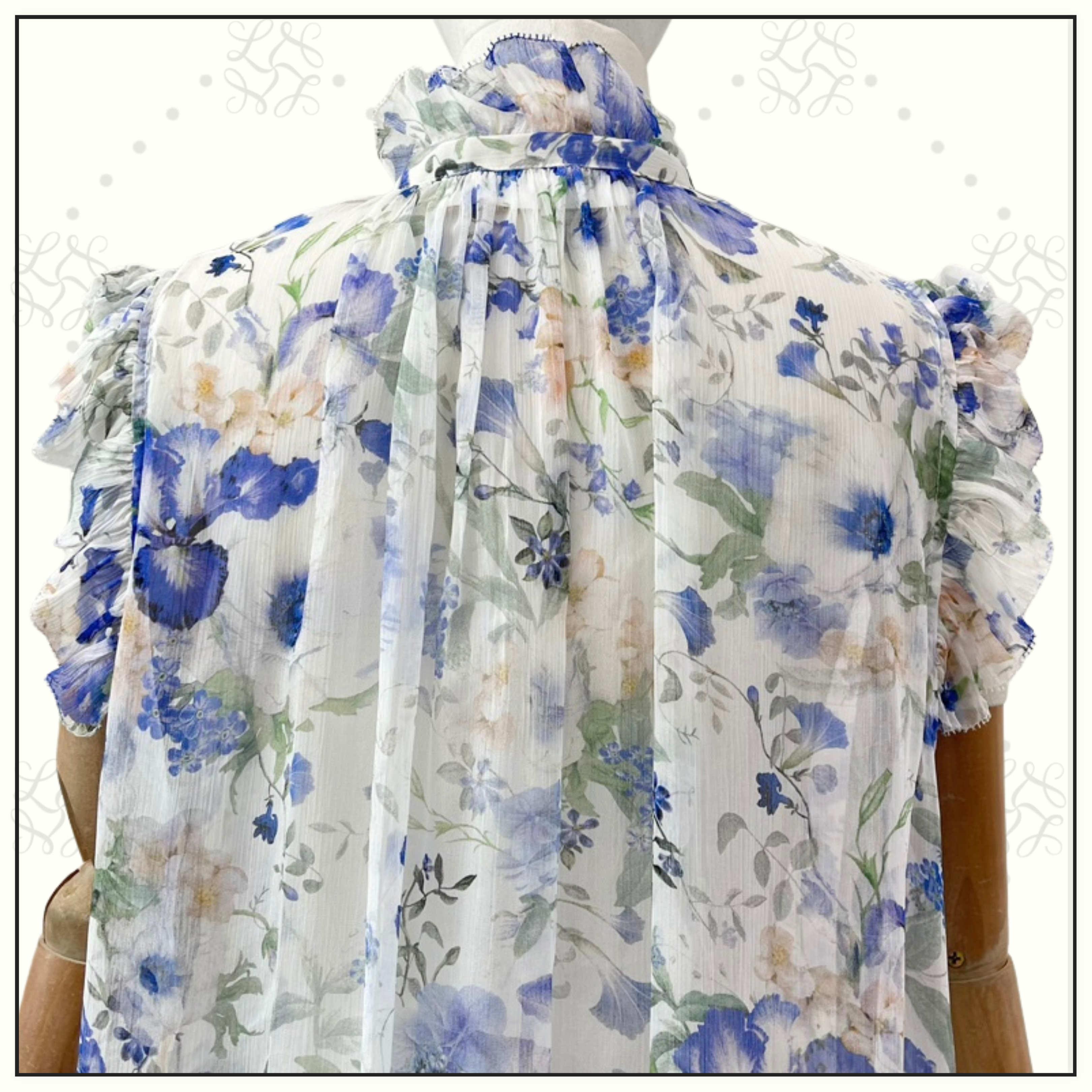 NATURA FRILLED BLOUSE