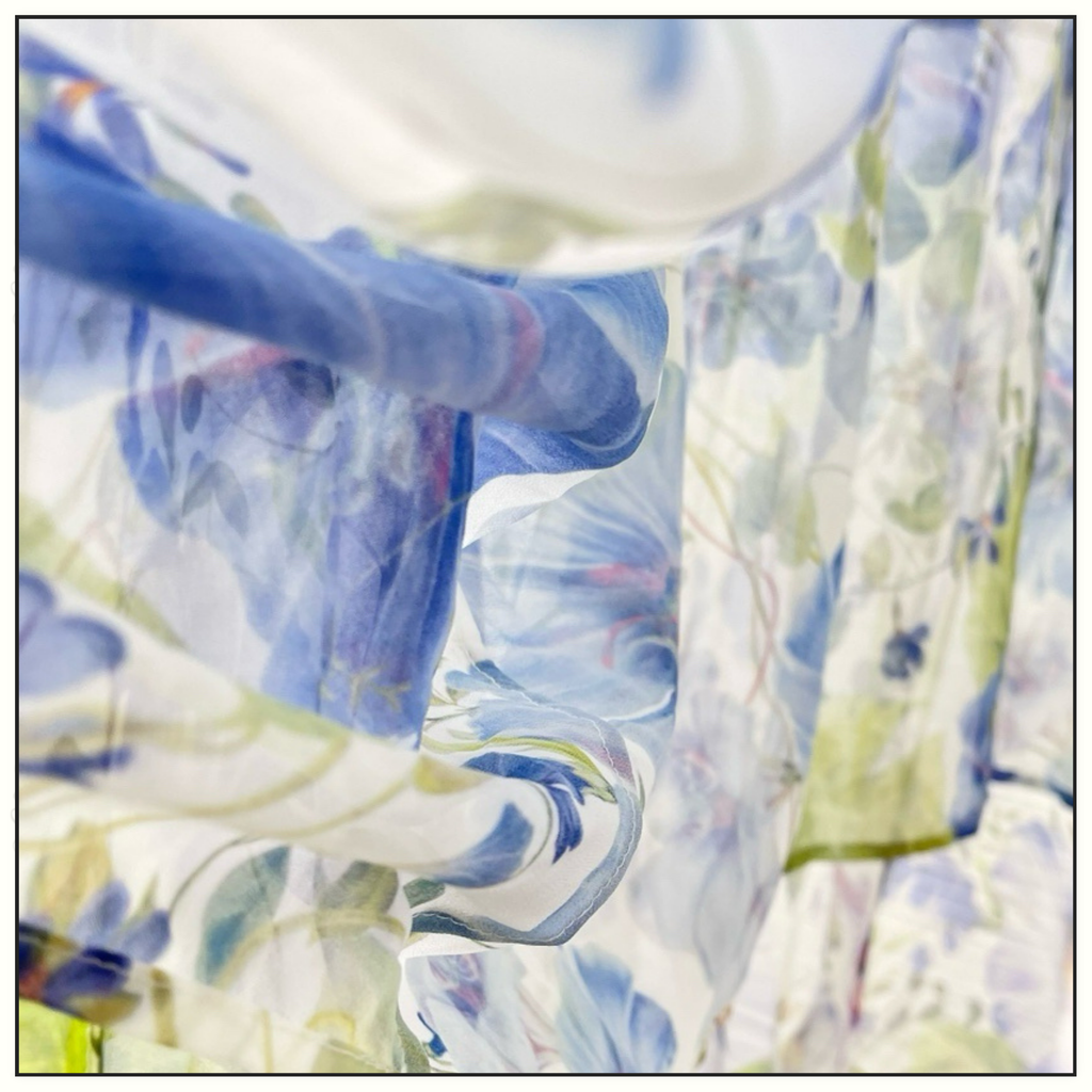 NATURA V NECK SILK GOWN