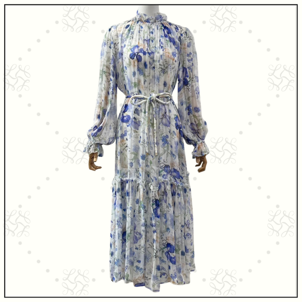 NATURA CREPON MIDI DRESS