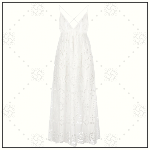 LEXI EMBROIDERED SCALLOP EDGE DRESS