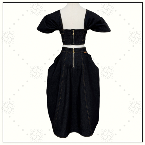 REBELLION DENIM BODICE & MIDI SKIRT