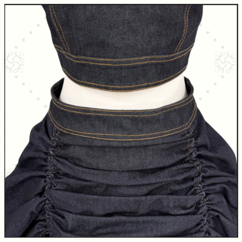REBELLION DENIM BODICE & MIDI SKIRT