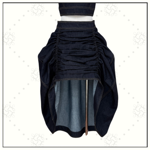 REBELLION DENIM BODICE & MIDI SKIRT