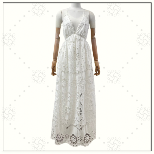 LEXI EMBROIDERED SCALLOP EDGE DRESS