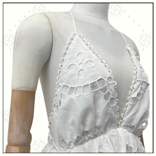 LEXI EMBROIDERED SCALLOP EDGE DRESS