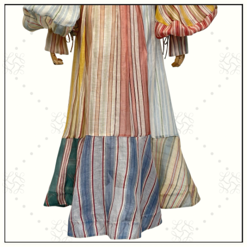 REBELLION STRIPED MIDI DRESS