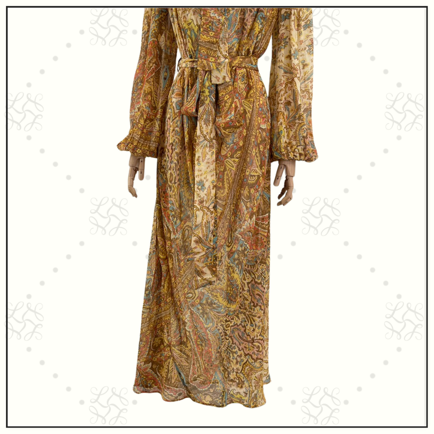 PAISLEY PRINT MIDI DRESS