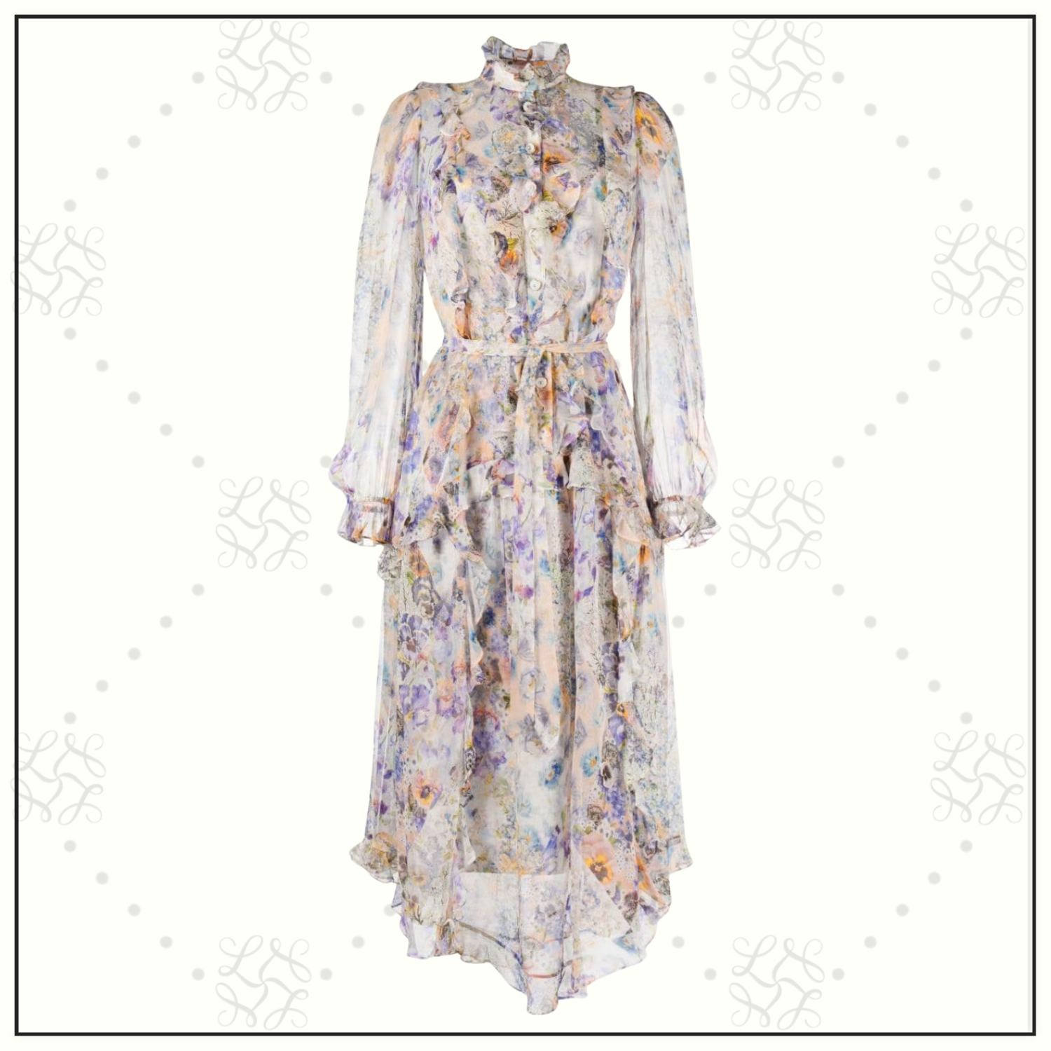 TAMA RUFFLED MIDI DRESS