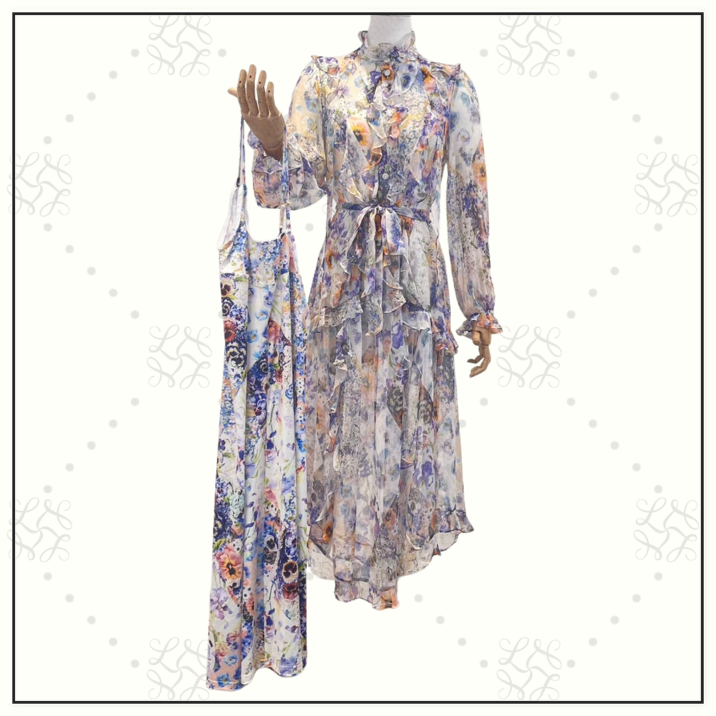 TAMA RUFFLED MIDI DRESS