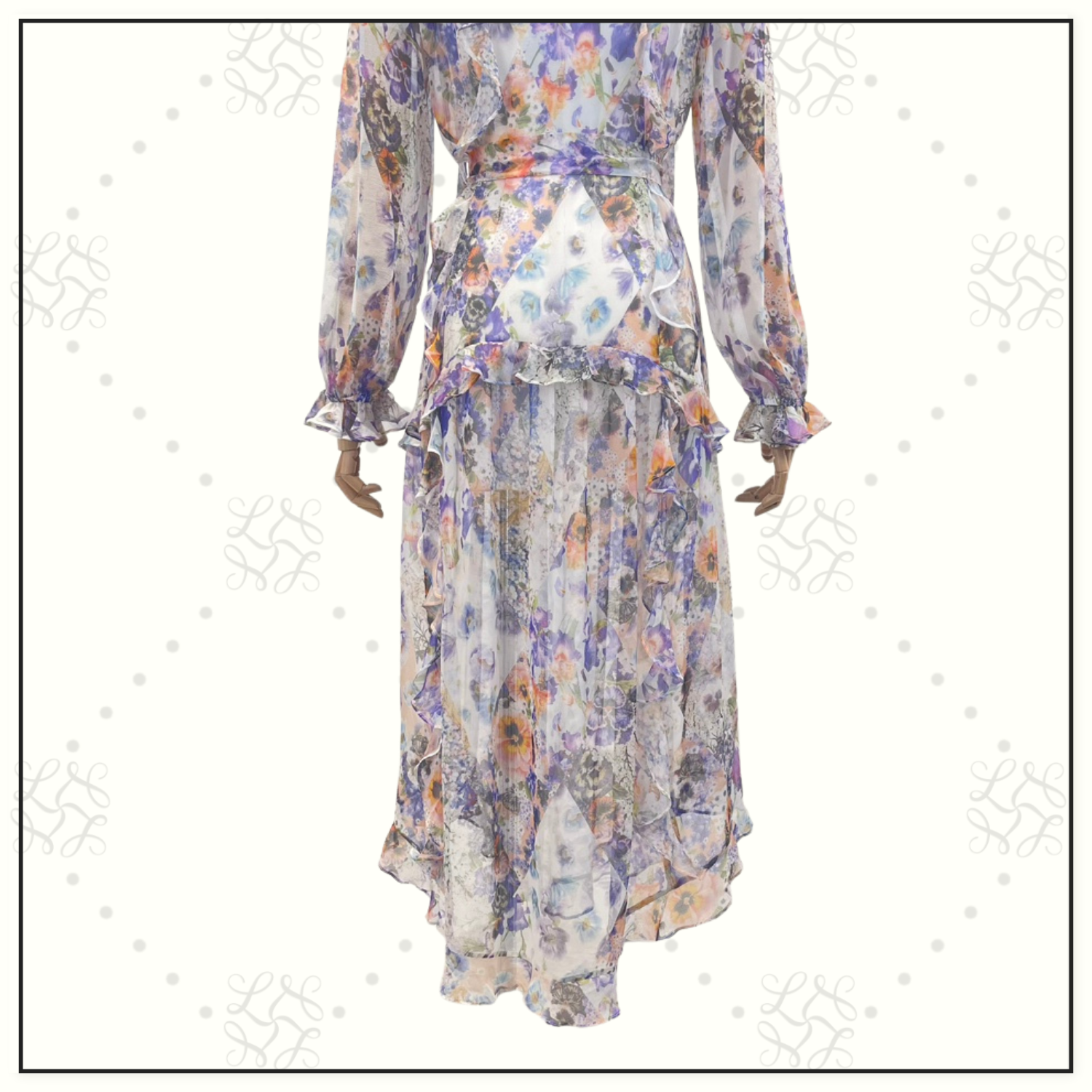 TAMA RUFFLED MIDI DRESS