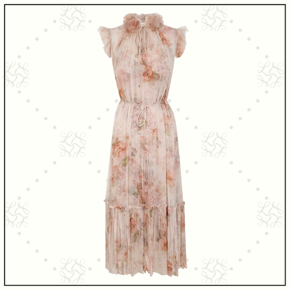 ILLUSTRATION FLUTTER MIDI DRESS