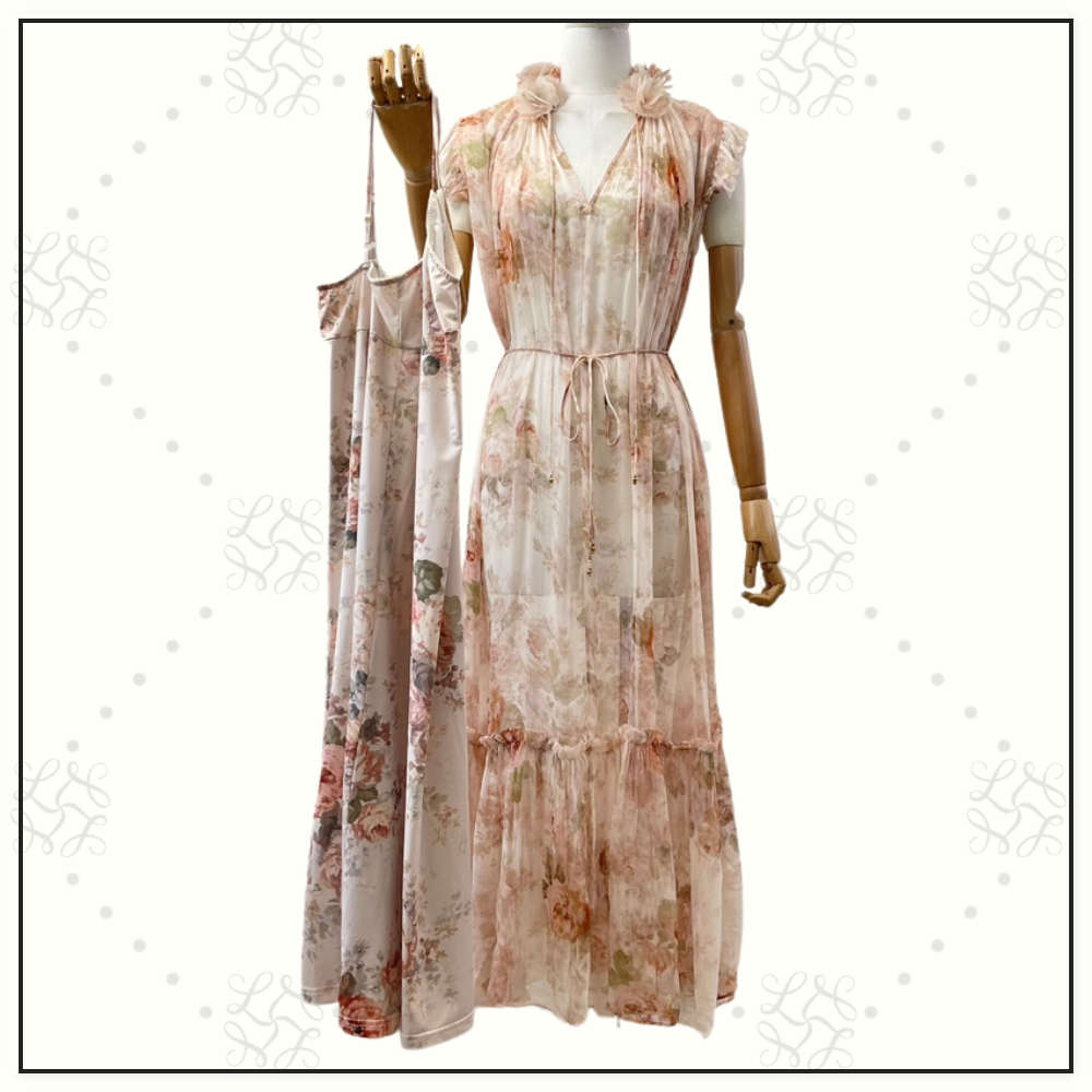 ILLUSTRATION FLUTTER MIDI DRESS