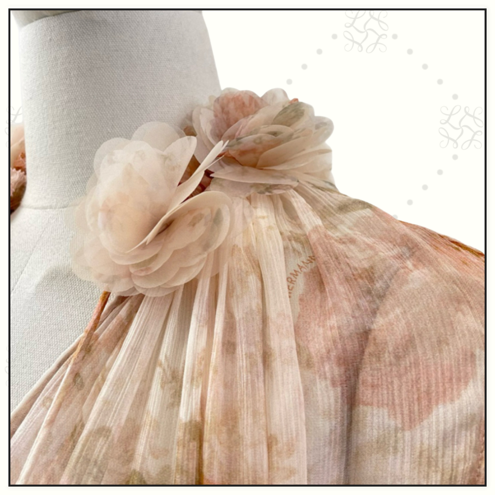 ILLUSTRATION FLUTTER MIDI DRESS