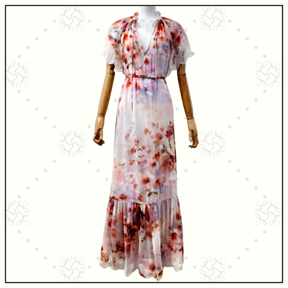 CRUSH FLUTTER MIDI DRESS