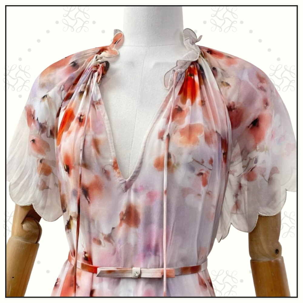 CRUSH FLUTTER MIDI DRESS