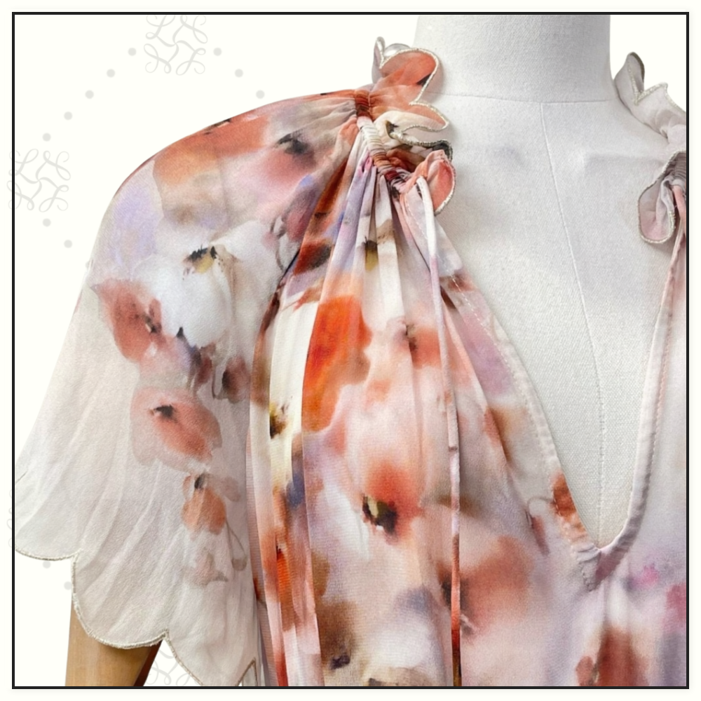 CRUSH FLUTTER MIDI DRESS