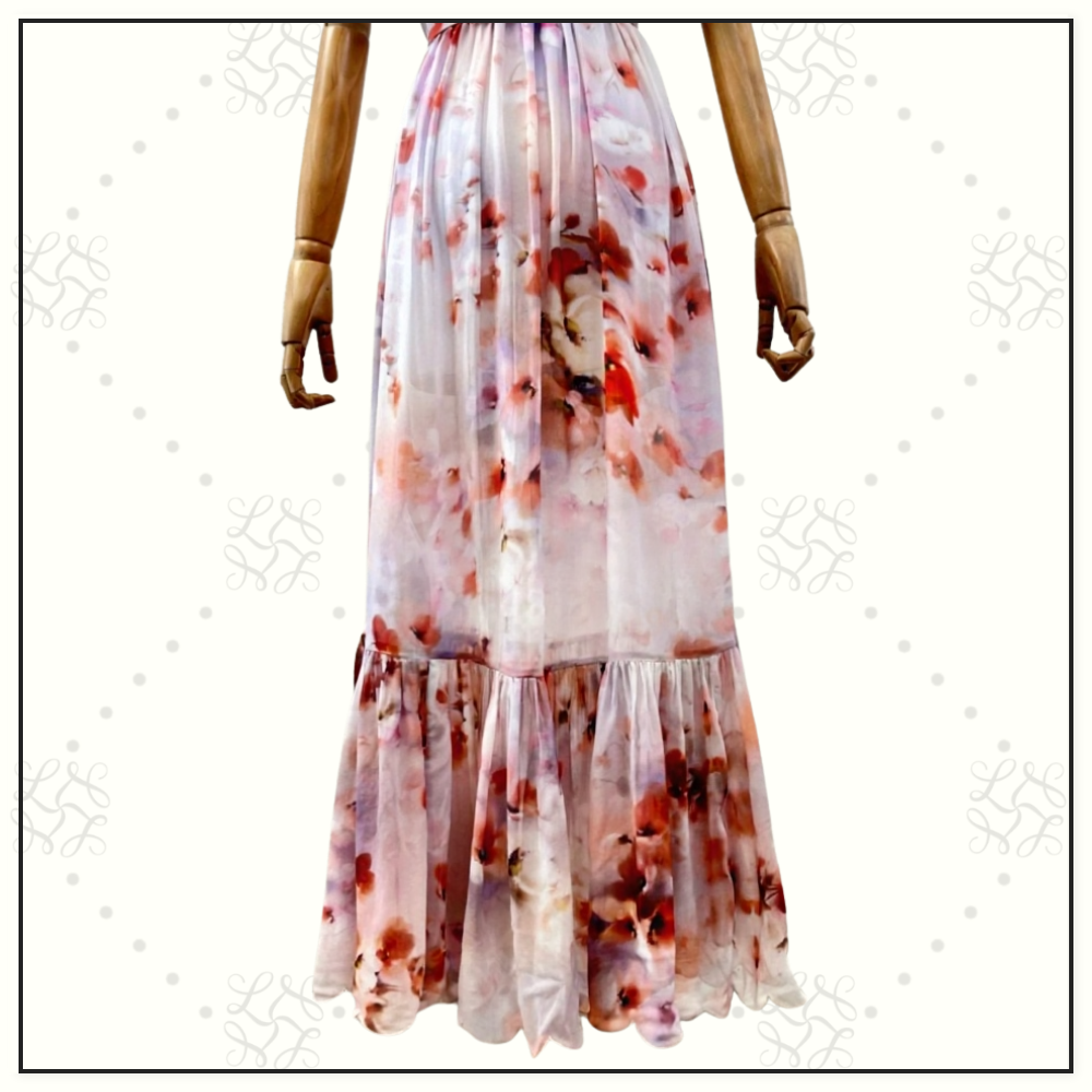 CRUSH FLUTTER MIDI DRESS