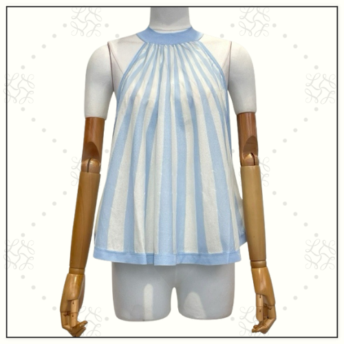 LUCKY CONTRAST STRIPE TOP & MIDI SKIRT