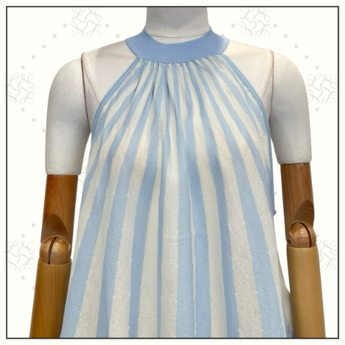 LUCKY CONTRAST STRIPE TOP & MIDI SKIRT