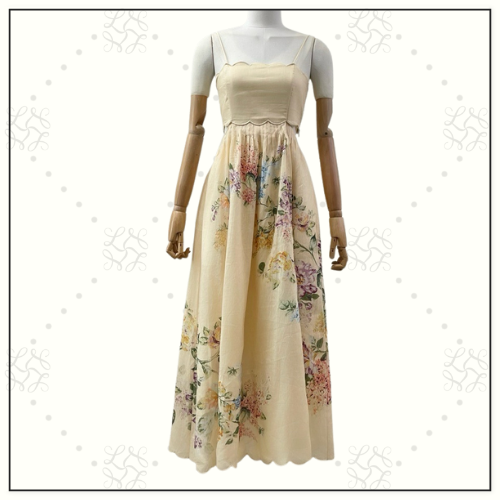 HALLIDAY SCALLOP NECK MIDI DRESS