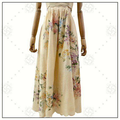 HALLIDAY SCALLOP NECK MIDI DRESS