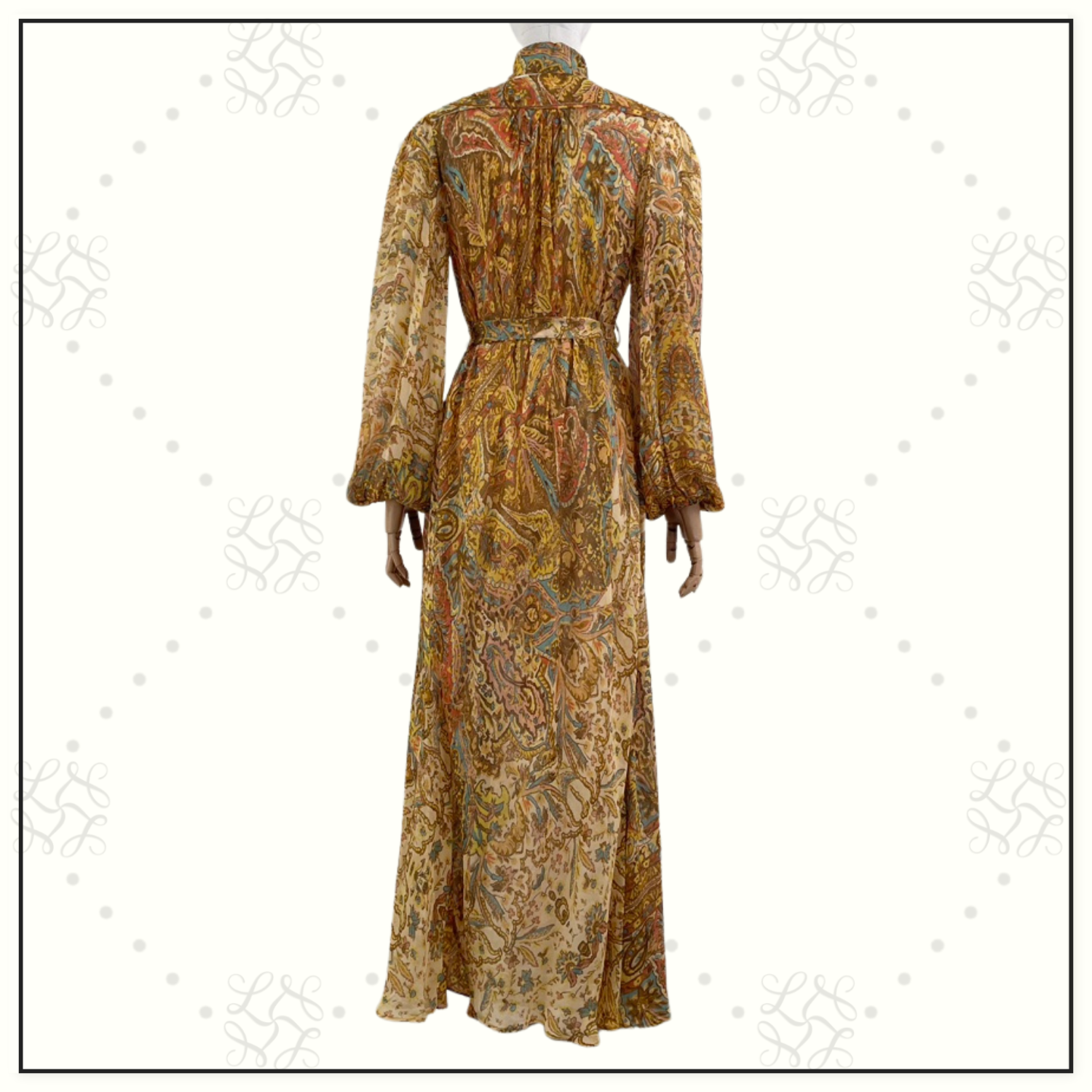 PAISLEY PRINT MIDI DRESS