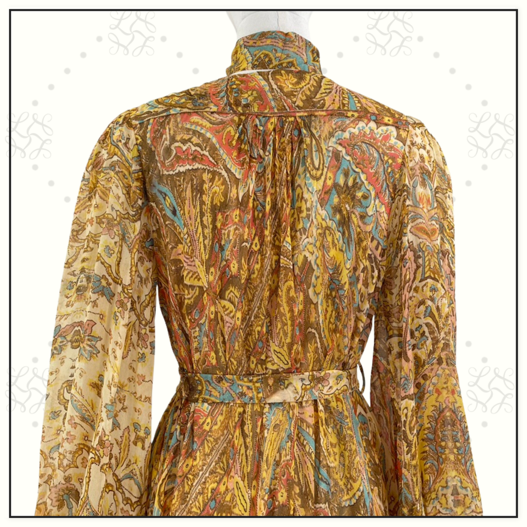 PAISLEY PRINT MIDI DRESS