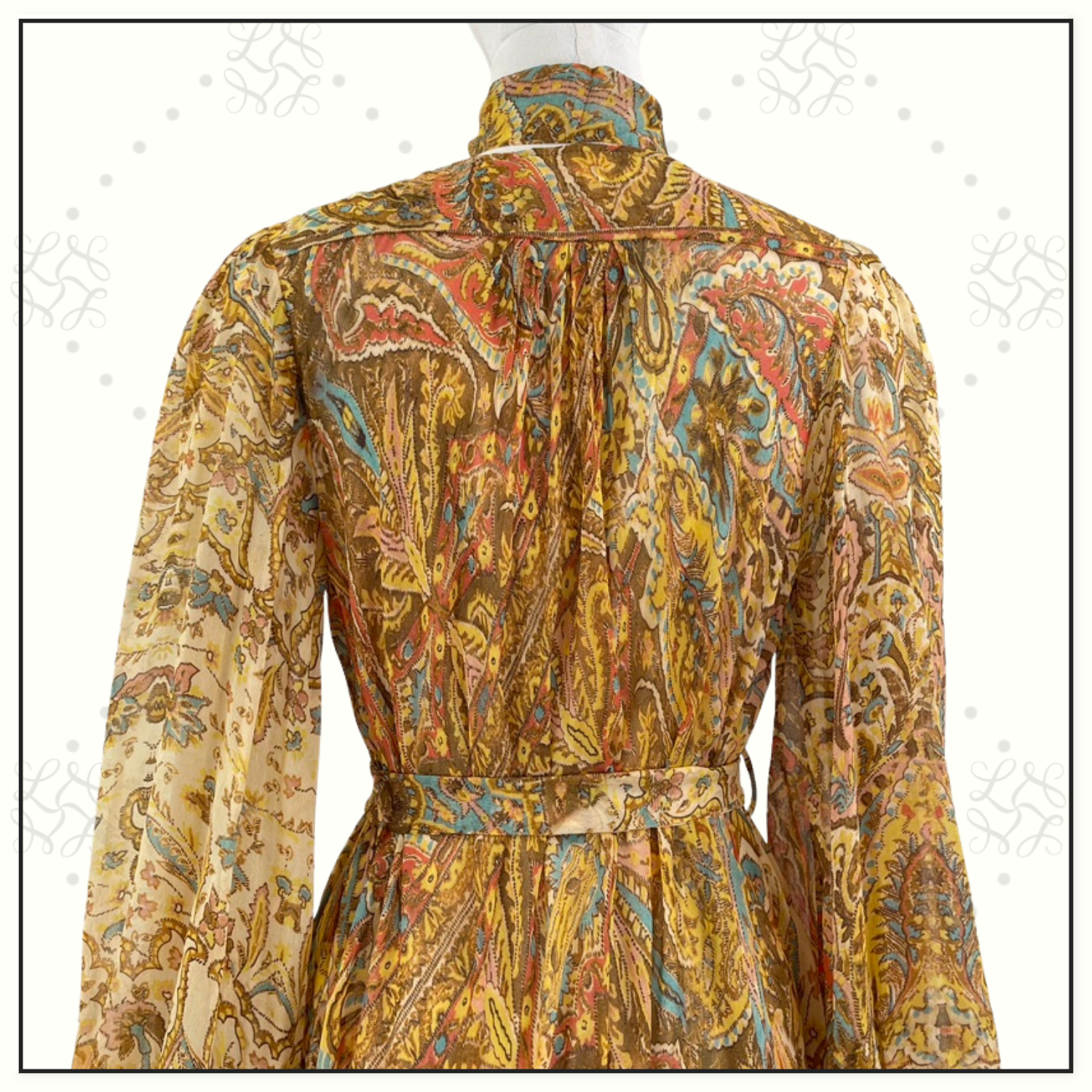 PAISLEY PRINT MIDI DRESS