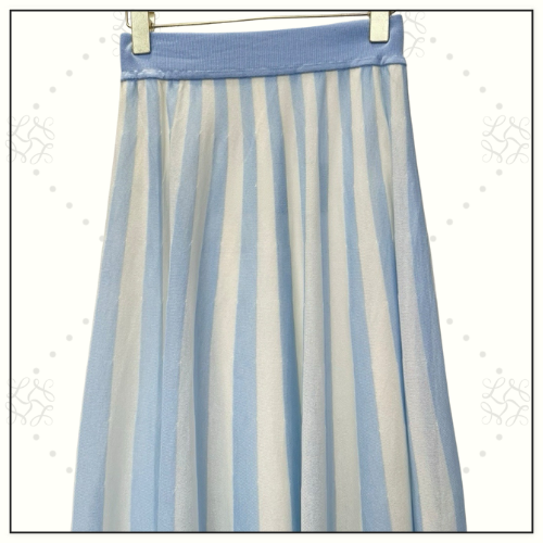 LUCKY CONTRAST STRIPE TOP & MIDI SKIRT