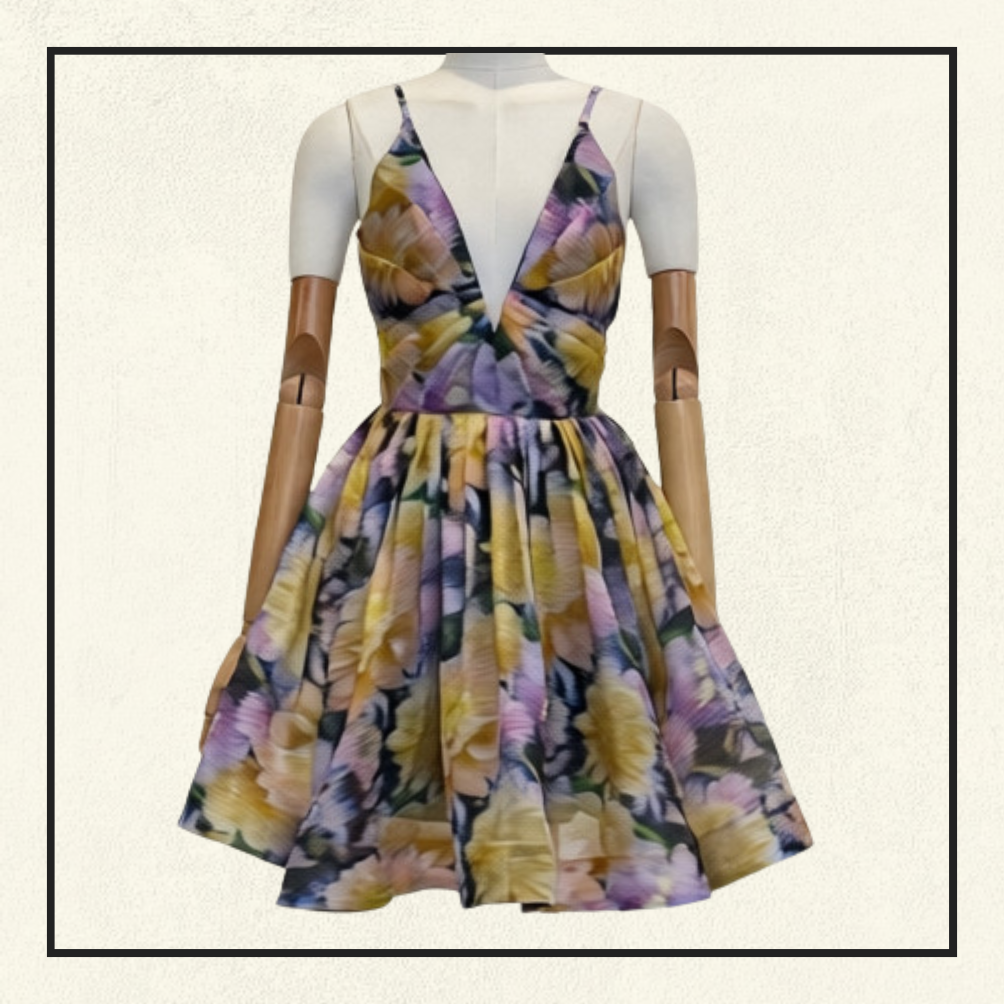 LUNA V NECK MINI DRESS