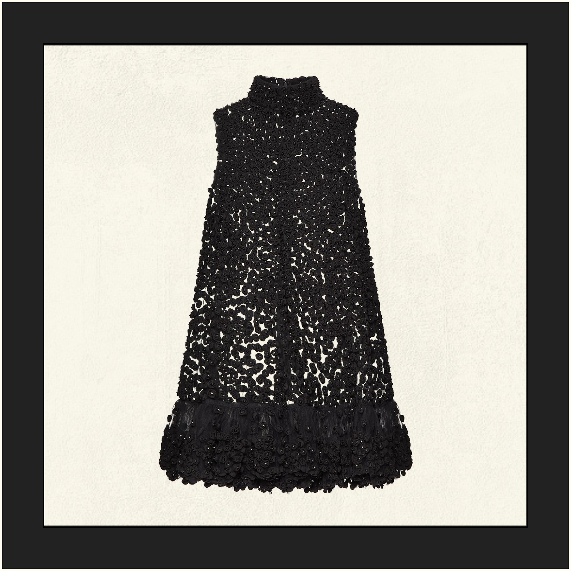 FLORAL APPLIQUÉ MINI DRESS