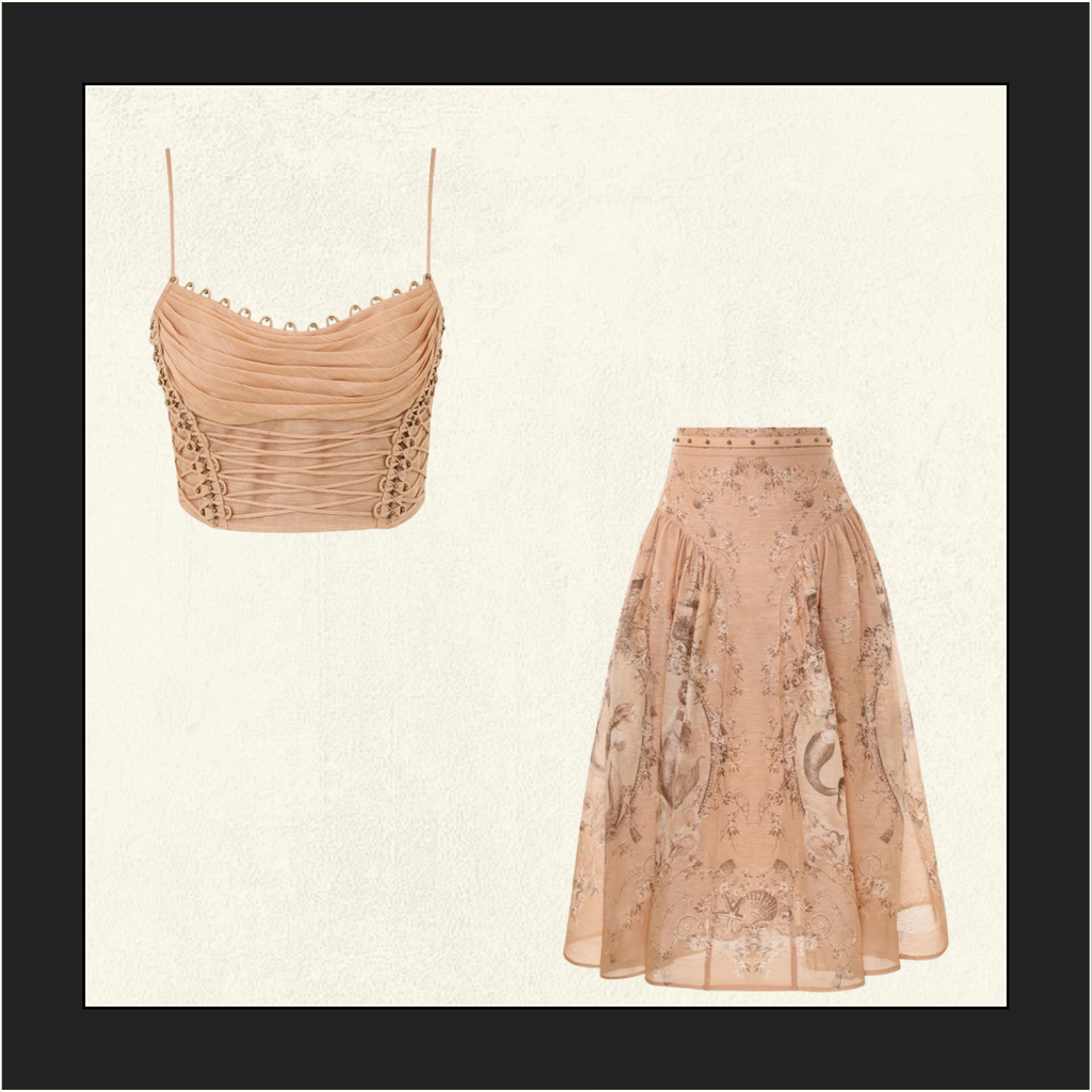 REBELLION BEADED BODICE & MIDI SKIRT