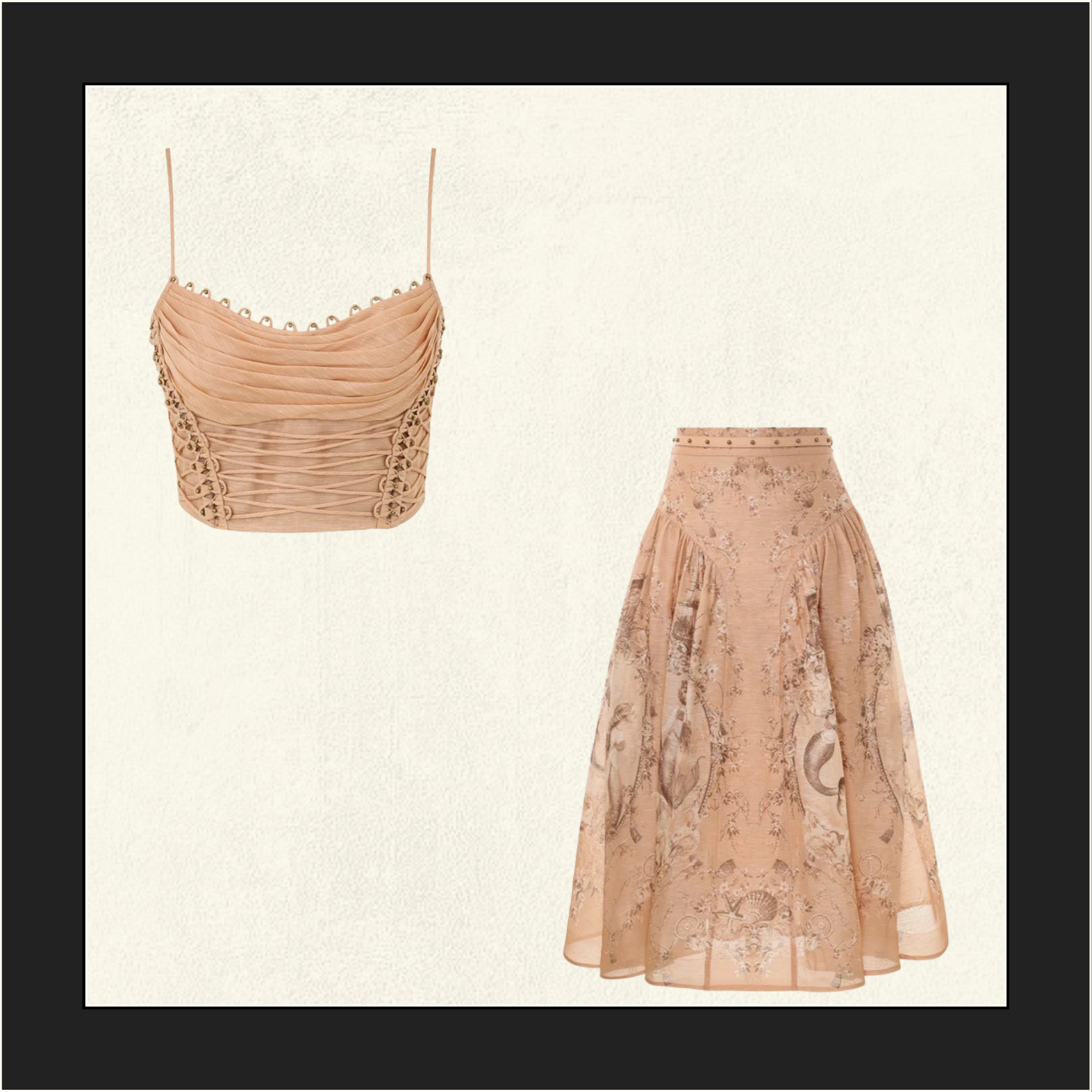 REBELLION BEADED BODICE & MIDI SKIRT