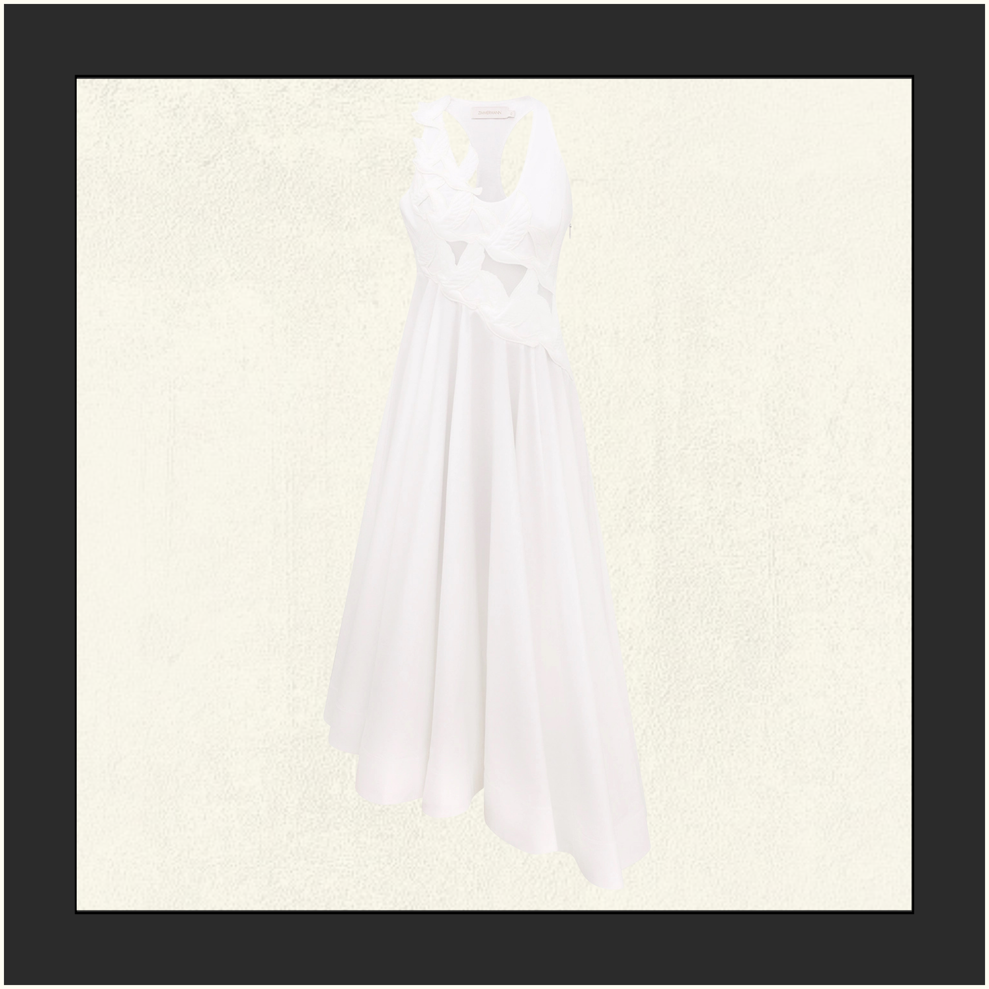 LUNA APPLIQUE MIDI DRESS