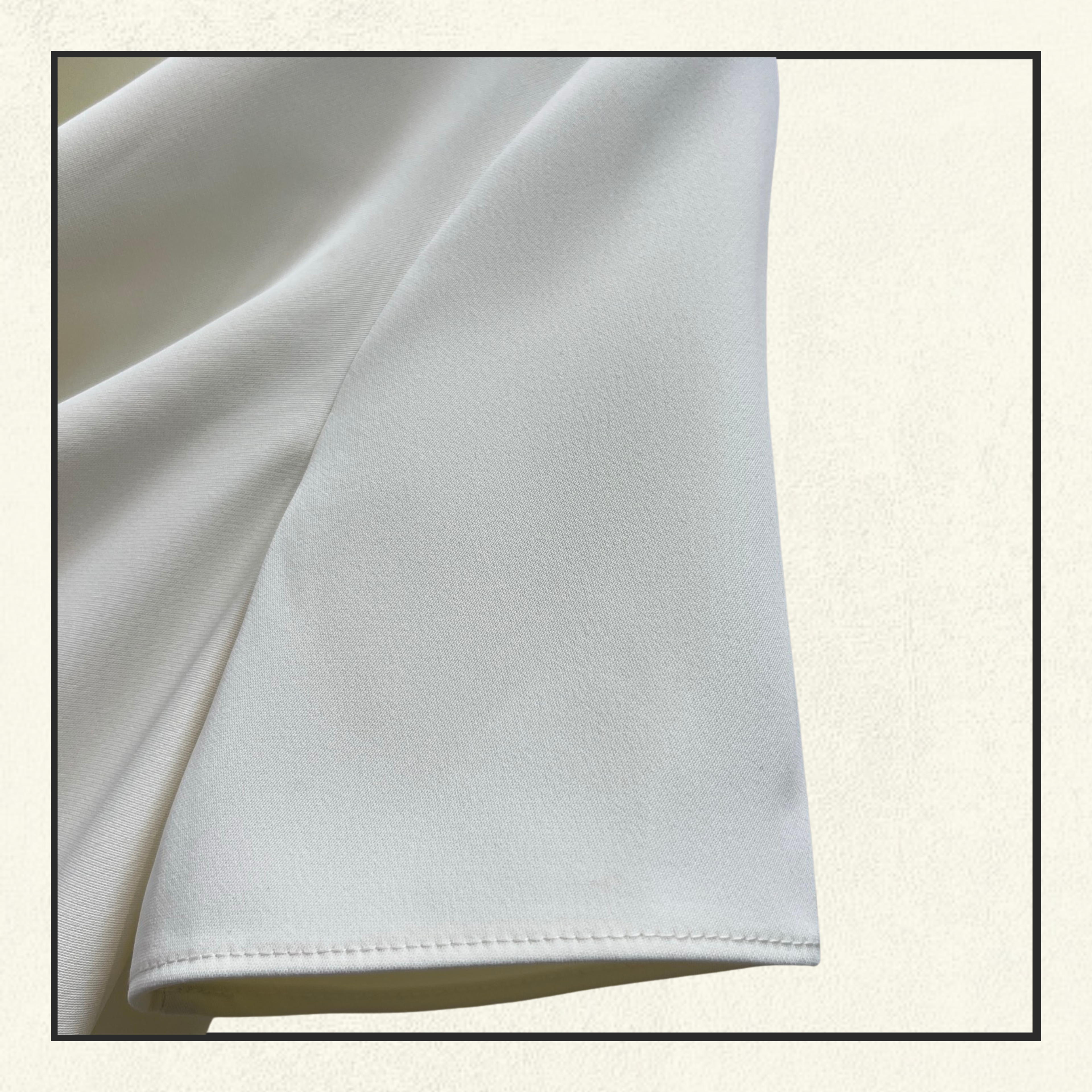 DRAPED ECRU SILK BLOUSE