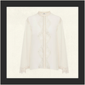 SILK GEORGETTE LACE BLOUSE