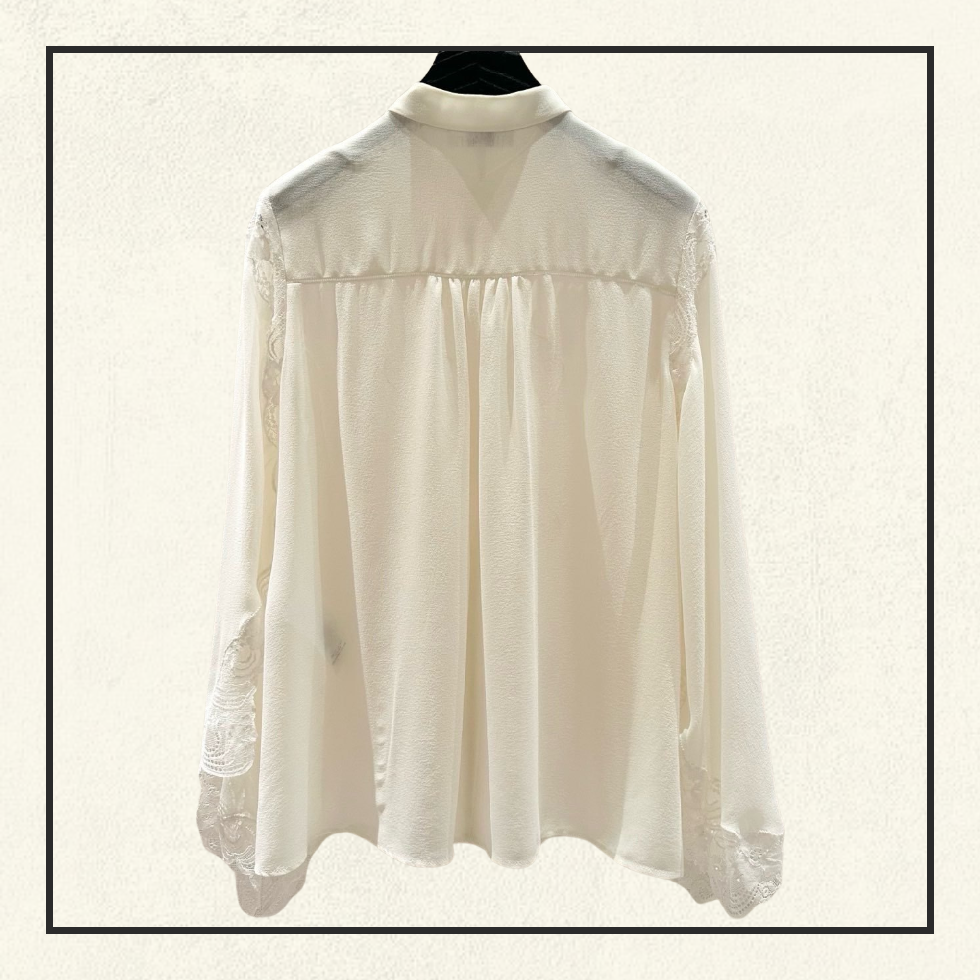 SILK GEORGETTE LACE BLOUSE