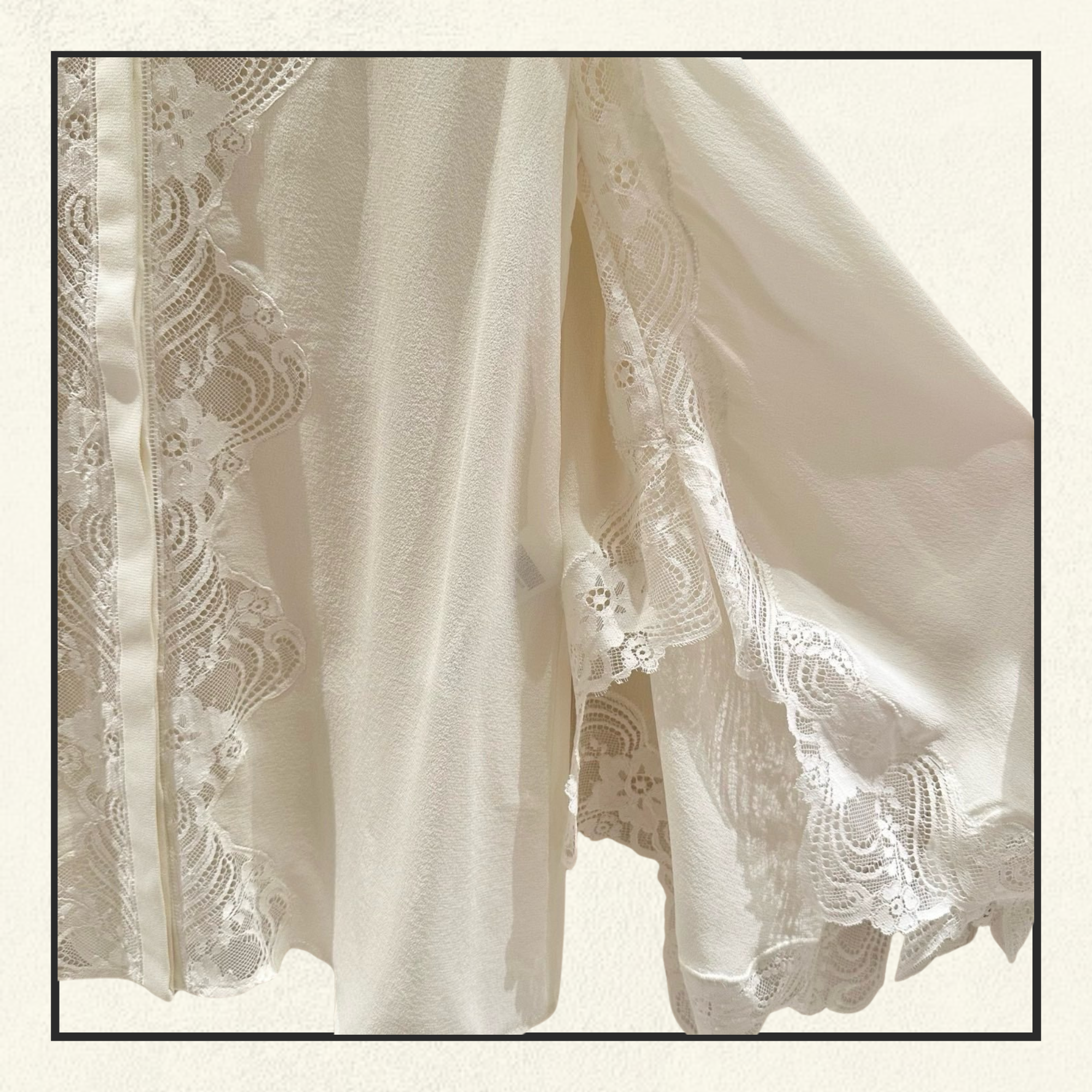 SILK GEORGETTE LACE BLOUSE