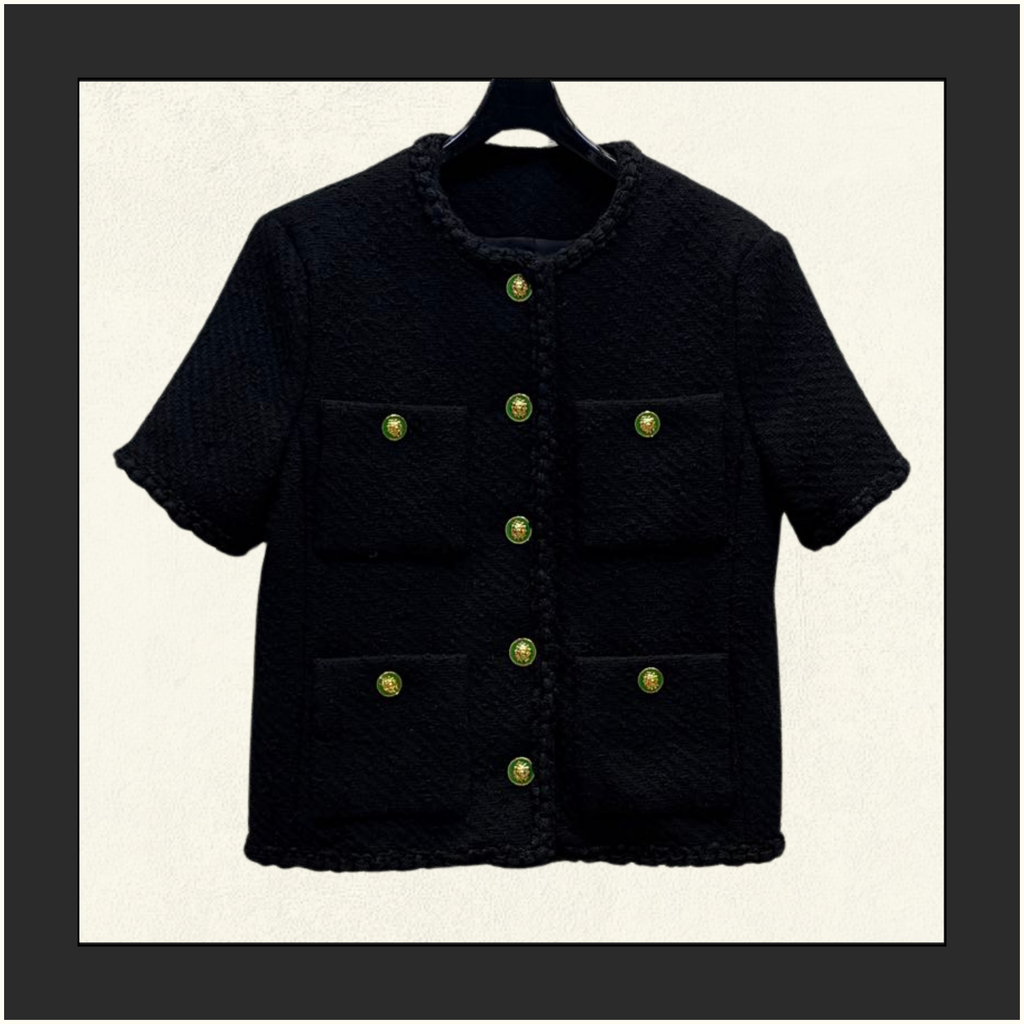 SHORT SLEEVES TWEED JACKET