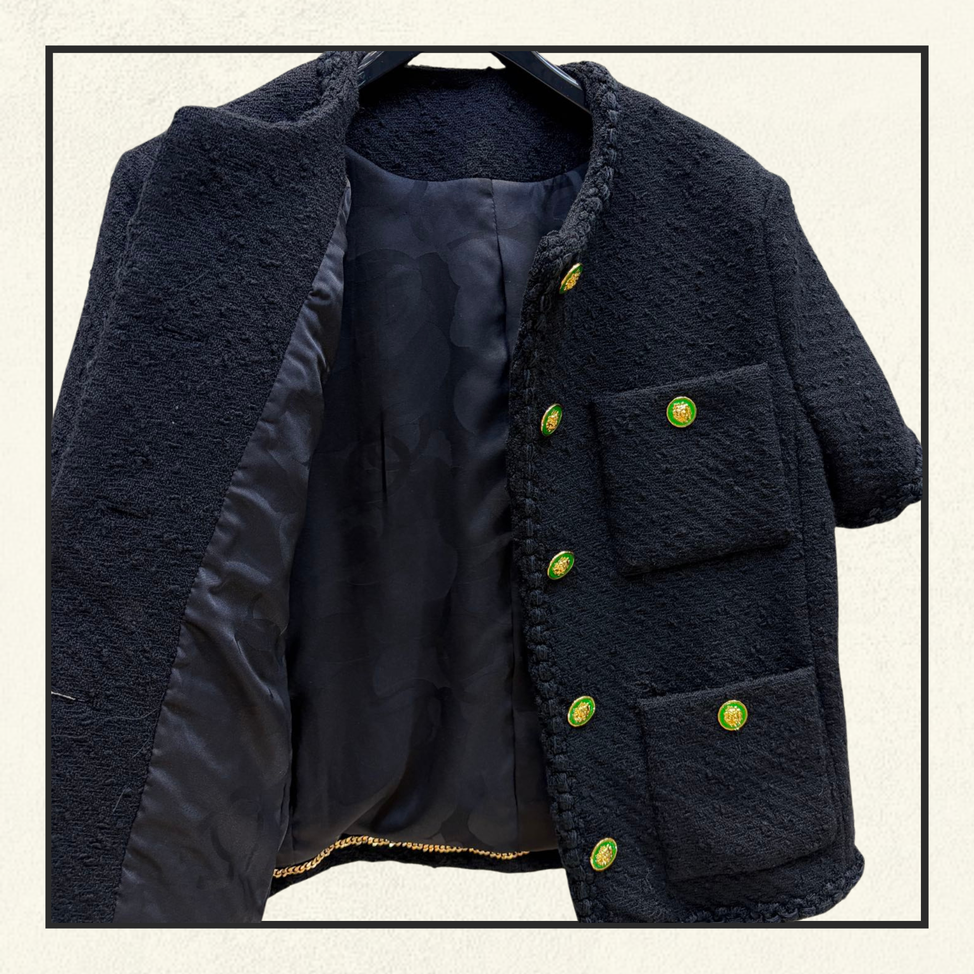 SHORT SLEEVES TWEED JACKET