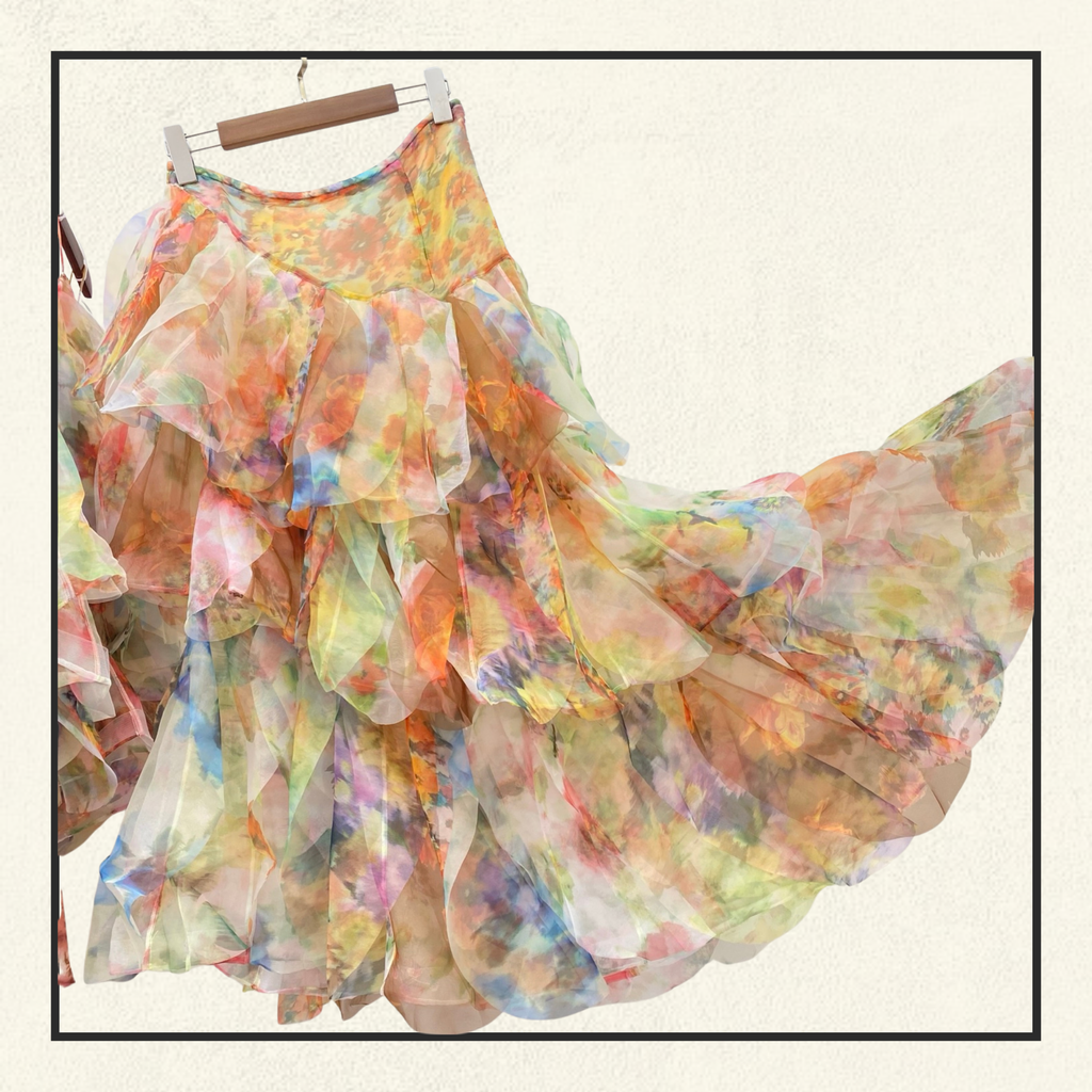 LUNA FANNED CAMISOLE & MAXI SKIRT