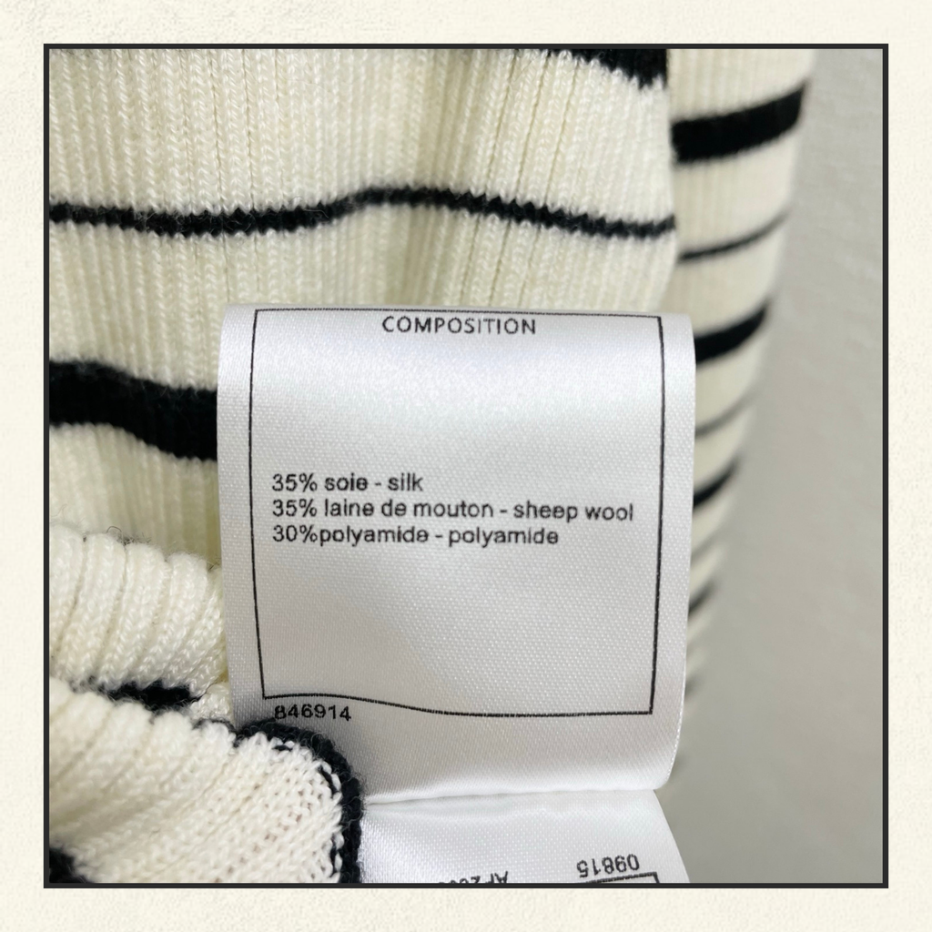 WHITE & BLACK STRIPED LONG SLEEVES TOP