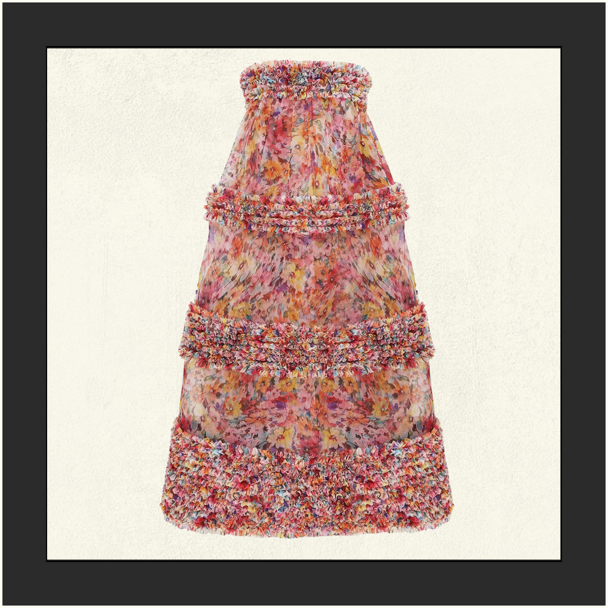 LUNA RUFFLE BANDEAU GOWN