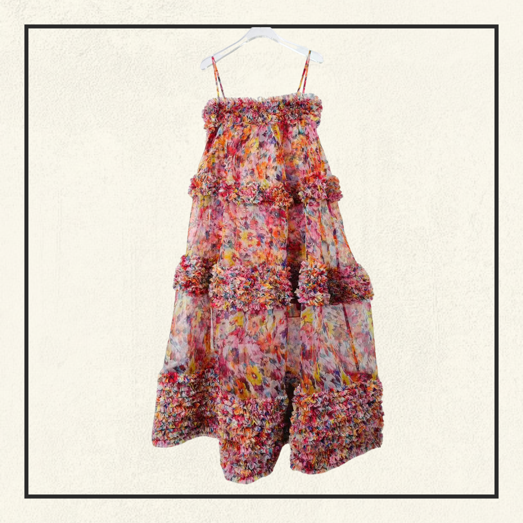 LUNA RUFFLE BANDEAU GOWN