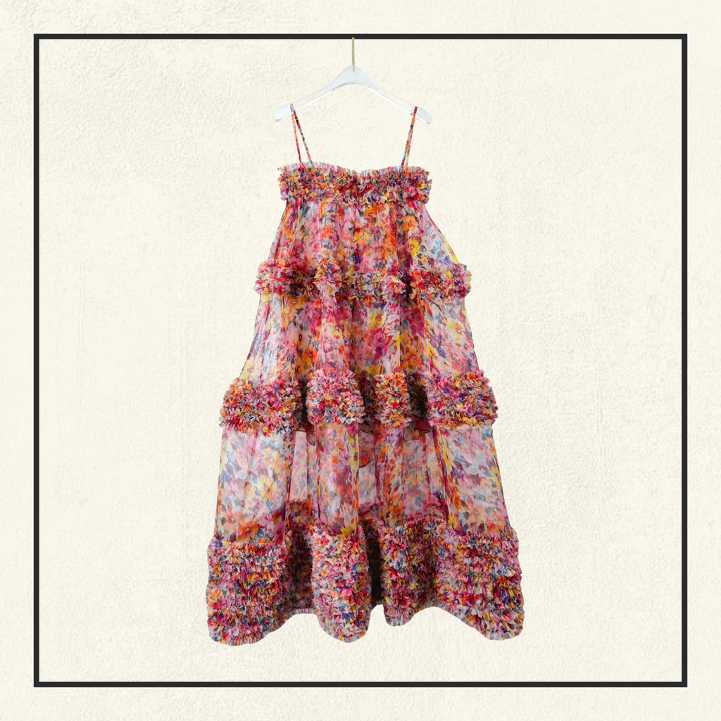 LUNA RUFFLE BANDEAU GOWN