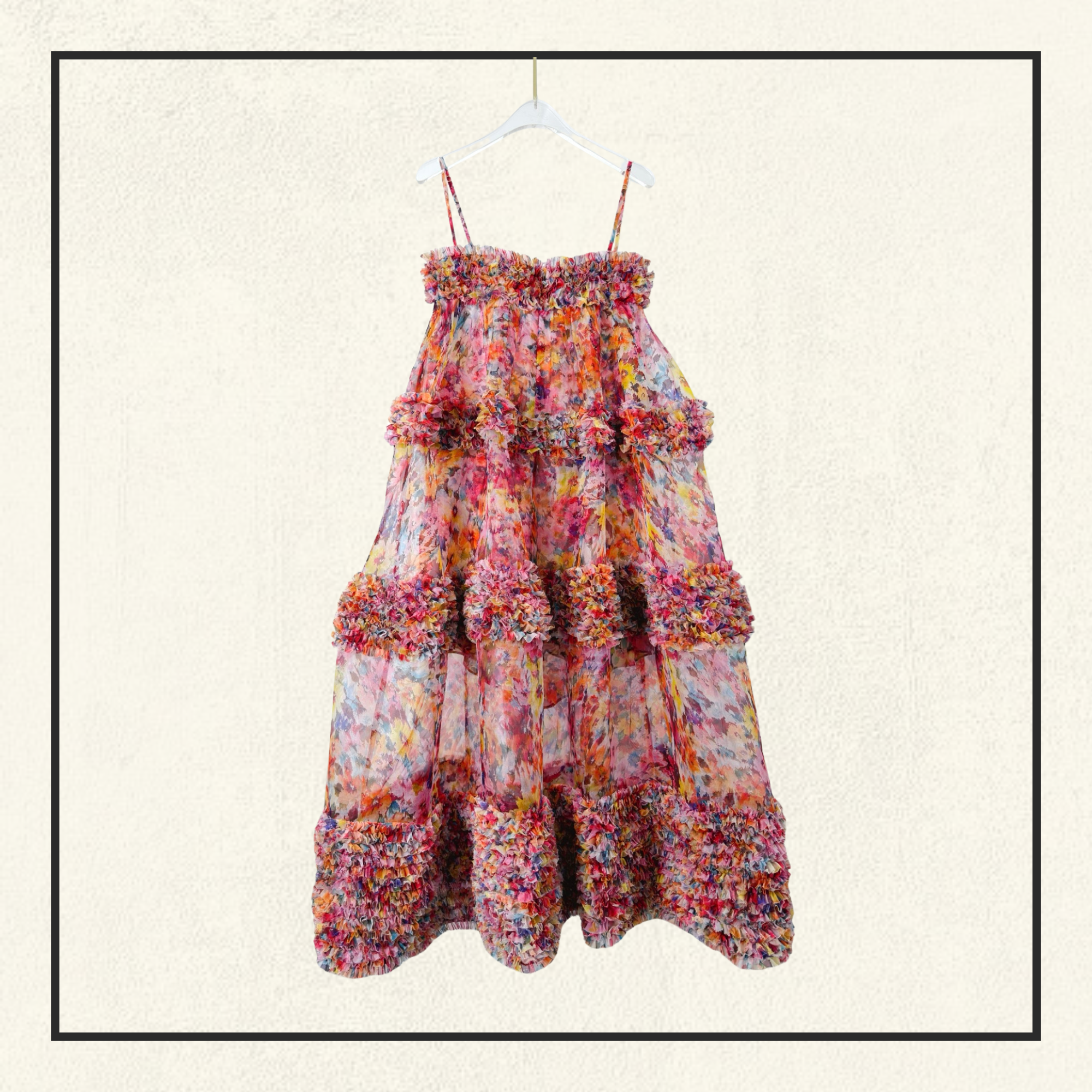 LUNA RUFFLE BANDEAU GOWN