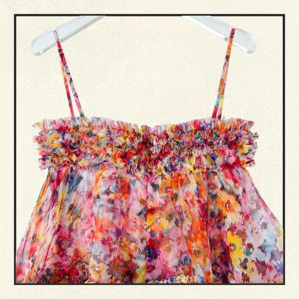 LUNA RUFFLE BANDEAU GOWN